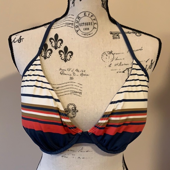 High support striped bikini top - Picture 1 of 2
